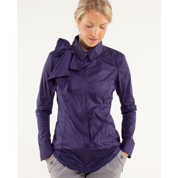 Lululemon Pedal Power Wind Shirt Jacket DWR Purple Cycling Nylon Windbreaker 8 - Picture 1 of 16